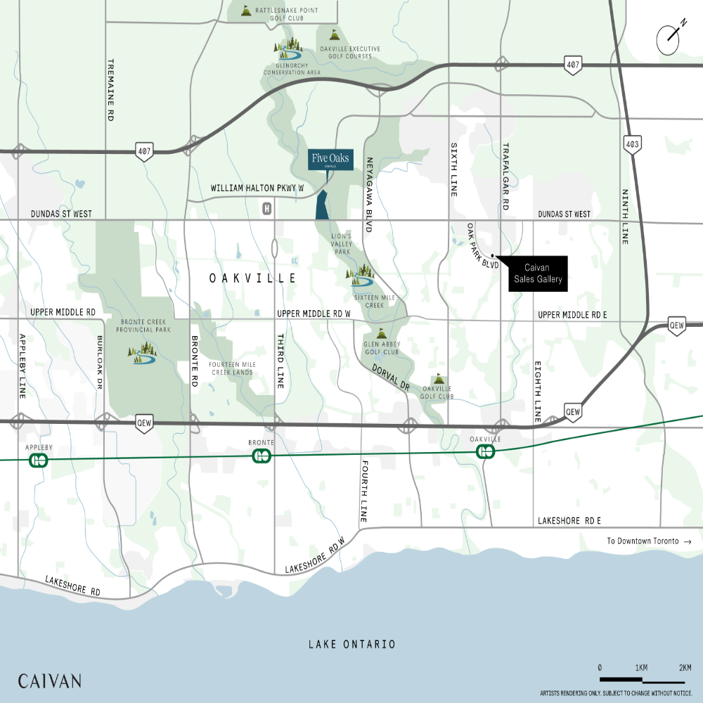 Five Oaks Regional Transit and Highway Access Map